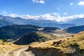 View in Mountains. Road to Shenako village in Tusheti region. Georgia