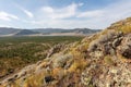 The Terkhiin White lake in the Khangai Mountains in central Mongolia