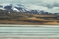 View of mountains and Tuyajto lagoon in Sico Pass Royalty Free Stock Photo