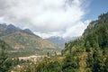 View of the mountains in the valley Kullu Royalty Free Stock Photo