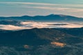 View at Mountains and valleys from Velky Rozsutec in Mala Fatra Royalty Free Stock Photo