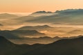 View at Mountains and valleys from Velky Rozsutec in Mala Fatra Royalty Free Stock Photo