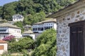 View of the mountains village of Pinakates South Pelion with traditional houses Prefecture of Magnesia, Greece