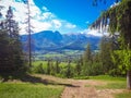 A view of the mountains on the way to Gubalowka in Poland. Beautiful landscape