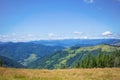 View of the mountains on the way to the Pysanyj stone .Carpathians