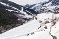 View of mountains in the winter in Andorra. Royalty Free Stock Photo