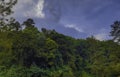 View of the mountainside beside the heated pool of Cibolang