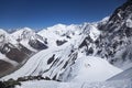 View from mountainside of Khan Tengri peak, Tian Shan Royalty Free Stock Photo
