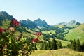 A view of moutains in Switzerland