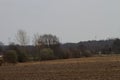 View on a mowed and cultivated land in rhede emsland germany Royalty Free Stock Photo