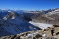 View from Mt Eggishorn, Swiss Alps Royalty Free Stock Photo