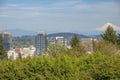 View of Mt. Hood and Portland Oregon Royalty Free Stock Photo