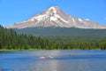 View of the Mt Hood from Trillium lake, Oregon, USA