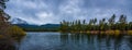 View of Mt Lassen from Manzanita Lake Fall Colors