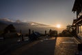 View of Mt. Machapuchare at Sunrise from Tadapani, Nepal. Royalty Free Stock Photo