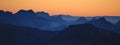 View from Mt Niesen at sunset Royalty Free Stock Photo