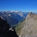 Summer morning in Switzerland. View from mount Titlis.