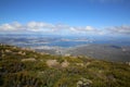 View from Mt Wellington to Hobart. Tasmania. Australia Royalty Free Stock Photo