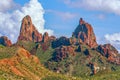 View of Mule Ears Peaks in September.Big Bend National Park.South Texas.USA