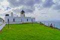 Mull of Kintyre Lighthouse, in the Kintyre peninsula Royalty Free Stock Photo