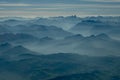 View of multiples mountains ranges Royalty Free Stock Photo