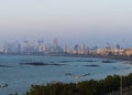 View of mumbai highrise along marine drive Royalty Free Stock Photo