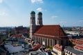 View of Munich city and Frauenkirche Munich cathedral