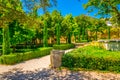 View of a municipal garden in Gordes, France Royalty Free Stock Photo