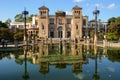 View of the Museum of Arts and Traditions of Sevilla in Mudejar pavilion in Sevilla, Spain Royalty Free Stock Photo