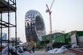 View of a Museum of the future on last stages of construction. Dubai,UAE. Outdoors