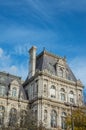 view of the museum of louvre and paris river sienne