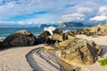 View of Myrland Beach in the Lofoten Islands, Norway