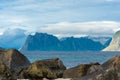 View of Myrland Beach in the Lofoten Islands, Norway