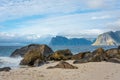 View of Myrland Beach in the Lofoten Islands, Norway