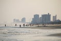 View of Myrtle Beach in the misty morning Royalty Free Stock Photo