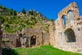 View of Mystras archaeological site in Greece Royalty Free Stock Photo