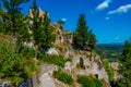 View of Mystras archaeological site in Greece Royalty Free Stock Photo