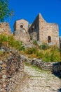 View of Mystras archaeological site in Greece Royalty Free Stock Photo