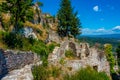 View of Mystras archaeological site in Greece Royalty Free Stock Photo