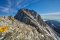 View at Mytikas peak of Mount Olympus Royalty Free Stock Photo
