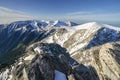View from Mytikas peak of Mount Olympus Royalty Free Stock Photo