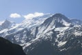 View from the N205 upon french Mont Blanc Massif Royalty Free Stock Photo