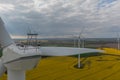 View of nacelle of a wind turbine. Royalty Free Stock Photo