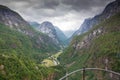 View on Naeroydalen valley from Stalheim. Norway