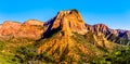 View of Nagunt Mesa, and other Red Rock Peaks of the Kolob Canyon part of Zion National Park, Utah, United Sates