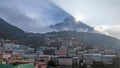 View in Namche bazaar village on the way to Everest base camp Trekking in Nepal.Namche bazaar is famous place with market and Royalty Free Stock Photo