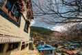 View of Namche bazar - way to everest base camp, Khumbu valley, Sagarmatha national park, Solukhumbu, Nepal Royalty Free Stock Photo