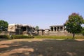 View of Nandi Mandapa and Hoysaleshwara Temple, Halebid, Karnataka. View from East. Royalty Free Stock Photo