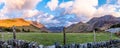 View of Nant Ffrancon Pass at Snowdonia National Park,with mount Tryfan in background Gwynedd, Wales, United Kingdom Royalty Free Stock Photo