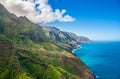View on Napali Coast on Kauai island on Hawaii Royalty Free Stock Photo